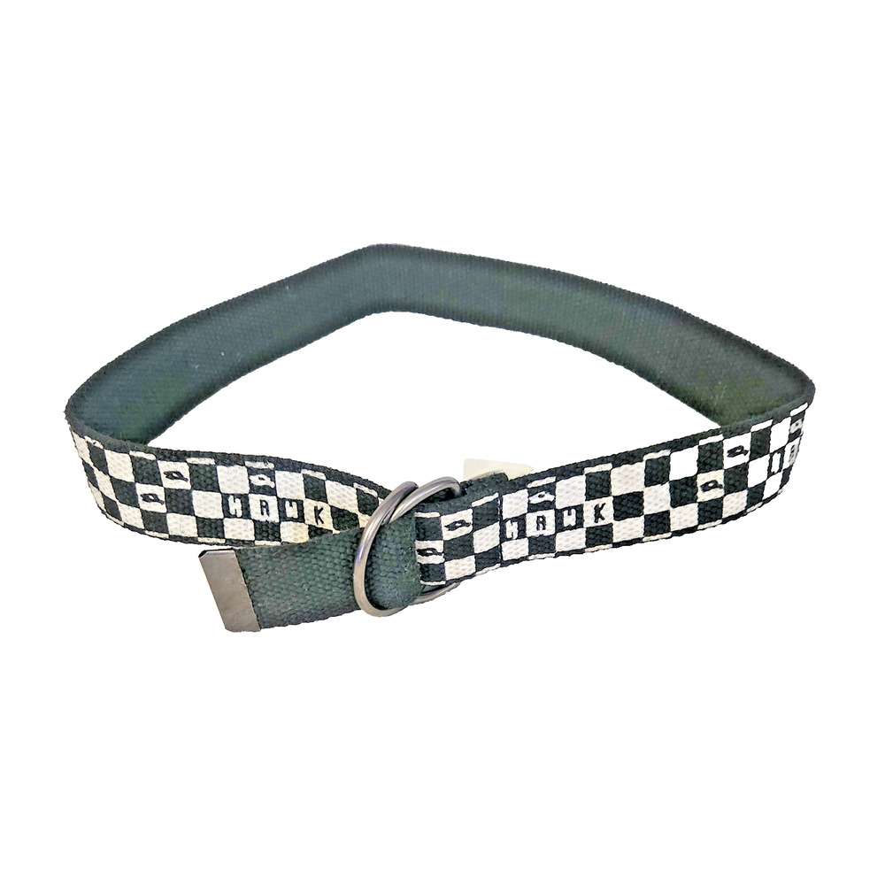 Tony Hawk Kids Casual Canvas Web D-Ring Black White Checkered Belt Size 6 (27")